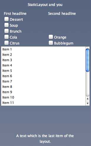 Sample view using StaticLayout. Sample view using StaticLayout.