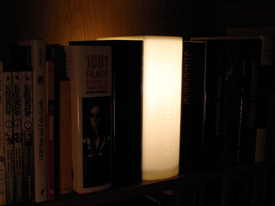 The Enlightenment, a book-shaped lamp.