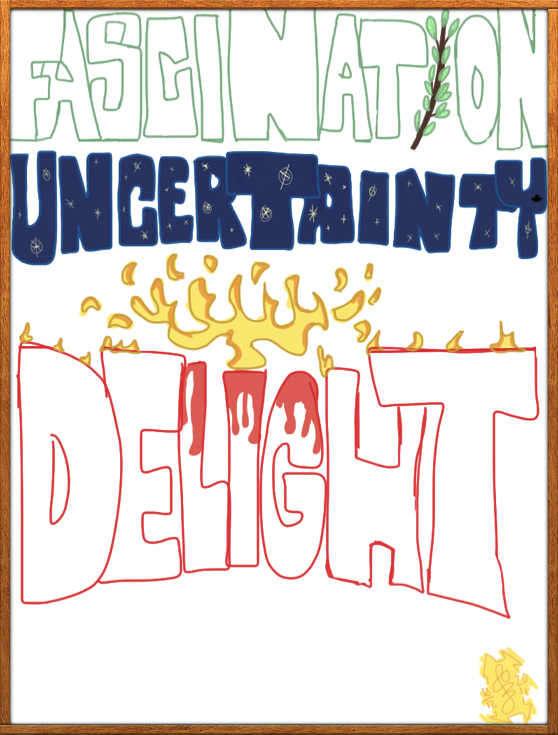 Fascination, uncertainty, delight. Fascination, uncertainty, delight.