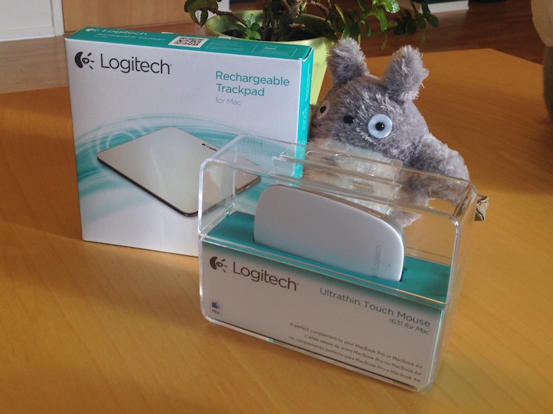 Logitech T631 and T651 in packaging, Totoro for reference.