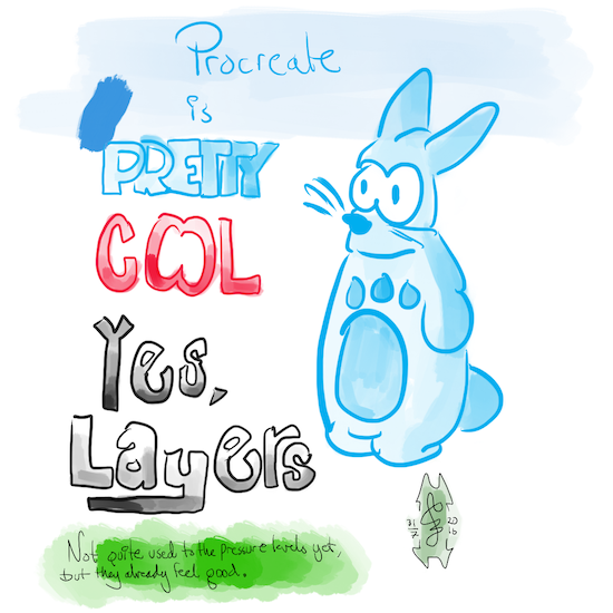 First try of Procreate on the Ipad pro